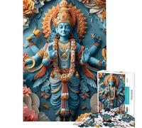 Puzzle de 1000 pièces pour Adultes représentant Le Dieu Hindou Vishnu Jeu Amusant Assemblage de Motifs Cadeau Unique pour Un Anniversaire ou Noël (38x26cm)