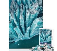 Puzzle de 1000 pièces pour Adultes, représentant Le Glacier Perito Moreno en Argentine Décoration Murale, Cadeau d'anniversaire, Jeu Impossible et Difficile Dimensions 38x26cm