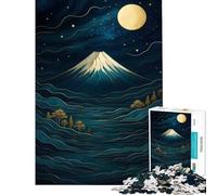 Puzzle de 1000 pièces pour Adultes représentant Le Mont Fuji de Nuit Un Jeu captivant pour développer la Patience et Un Univers éducatif Idéal pour Les activités familiales et comme Cadeau Artistique
