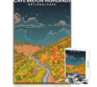Puzzle de 1000 pièces pour Adultes, représentant Le Parc des Hautes Terres du Cap-Breton Un Jeu au Design Magnifique, idéal comme décoration ou Cadeau d'anniversaire Dimensions 38x52cm