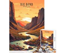 Puzzle de 1000 pièces pour Adultes représentant Le Parc National de Big Bend Décoration intérieure Jouet et Cadeau pour Femmes et Hommes (38x26cm)