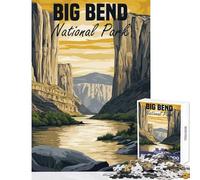 Puzzle de 1000 pièces pour Adultes représentant Le Parc National de Big Bend Décoration Murale Cadeau d'anniversaire Jeu Relaxant et Anti-Stress Dimensions 38x26cm