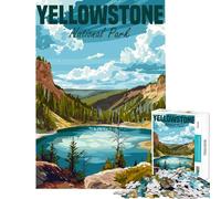 Puzzle de 1000 pièces pour adultes représentant le parc national de Yellowstone Un défi stimulant à relever pour toute la famille Décoration murale idéale pour les 14 ans et plus Jeu de puzzle proposé