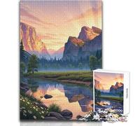 Puzzle de 1000 pièces pour Adultes, représentant Le Parc National de Yosemite Idéal pour des Moments de détente Découpe précise et de Haute qualité Dimensions 38x52cm