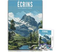 Puzzle de 1000 pièces pour Adultes, représentant Le Parc National d'Ecrins Jeu de réflexion idéal pour Toute la Famille Cadeau d'anniversaire Dimensions 38x26cm