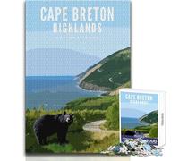 Puzzle de 1000 pièces pour Adultes,représentant Le Parc National des Hautes Terres du Cap-Breton Jeu éducatif et Amusant pour Toute la Famille,idéal comme Cadeau d'anniversaire Humoristique 38x26cm