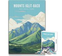 Puzzle de 1000 pièces pour Adultes, représentant Le Parc National des Monts Iglit Baco Jeu éducatif et décoration idéale Dimensions 38x52cm