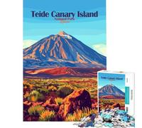 Puzzle de 1000 pièces pour Adultes représentant Le Parc National du Teide aux îles Canaries en Espagne Jeux relaxants Apprentissage Jouets éducatifs œuvre d'art pour Passer Le Temps