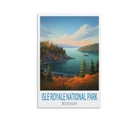 Puzzle de 1000 pièces pour Adultes, représentant Le Parc National Isle Royale, Michigan. Jeu éducatif Amusant à Faire soi-même, 38 x 26 cm.