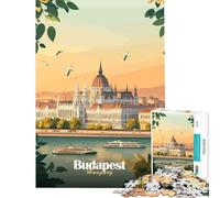 Puzzle de 1000 pièces pour Adultes représentant Le Parlement de Budapest Jeu éducatif défi et détente Une œuvre d'art à Offrir aux Femmes et aux Hommes (Dimensions 38x26cm)