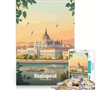 Puzzle de 1000 pièces pour Adultes représentant Le Parlement de Budapest, Jeu Impossible, idéal pour se détendre Pendant Les Vacances, Cadeau d'anniversaire ou de Voyage, 38x26cm