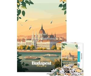 Puzzle de 1000 pièces pour Adultes représentant Le Parlement de Budapest Un Jeu éducatif Stimulant et Original (50x75cm)