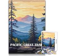Puzzle de 1000 pièces pour Adultes, représentant Le Paysage du Pacific Crest Trail Jeu de réflexion Stimulant, décoration intérieure et Anti-Stress Dimensions:50x75cm