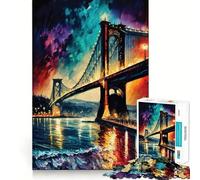 Puzzle de 1000 pièces pour Adultes représentant Le Pont du Bosphore à Istanbul Jeu d'adresse et de réflexion,Loisir créatif et Amusant Cadeau d'anniversaire Original (38x52cm)