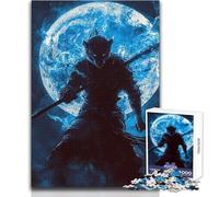 Puzzle de 1000 pièces pour Adultes, représentant Le Roi Singe Bleu et la Lune Un Passe-Temps paisible et satisfaisant Assemblage Parfait, découpe de précision Dimensions:38x26cm