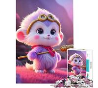 Puzzle de 1000 pièces pour Adultes représentant Le Roi Singe Un Personnage Mignon idéal pour Un Jeu éducatif Un défi Stimulant et Relaxant pour améliorer la mémoire ou comme Cadeau d'anniversaire