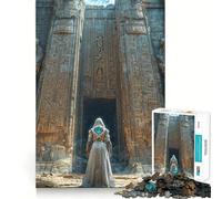 Puzzle de 1000 pièces pour Adultes représentant l'entrée d'un Temple Antique Jeu de Concentration mentale Découpe Laser de qualité supérieure Activité familiale Amusante en soirée (50x75cm)