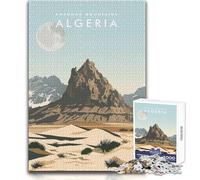 Puzzle de 1000 pièces pour Adultes,représentant Les Monts Ahaggar en Algérie Jeu de réflexion Amusant et Original,idéal pour Toute la Famille Décoration Murale Dimensions : 50x75cm
