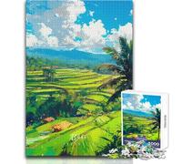 Puzzle de 1000 pièces pour Adultes,représentant Les rizières en terrasses de Bali Un Casse-tête Amusant et Original pour Toute la Famille Décoration Murale Dimensions : 50x75cm