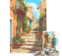 Puzzle de 1000 pièces pour Adultes représentant Les Rues grecques Un Jeu Impossible éducatif et Stimulant Un Cadeau Amusant pour améliorer la mémoire (Dimensions 38x26cm)