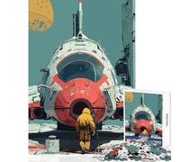 Puzzle de 1000 pièces pour Adultes représentant l'évolution des vaisseaux spatiaux Jeu Anti-Stress et éducatif idéal comme Cadeau d'anniversaire Pièces de Formes aléatoires Parfaitement emboîtables