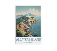 Puzzle de 1000 pièces pour Adultes, représentant l'île d'Alcatraz en Californie. Jeu éducatif et Stimulant de 1000 pièces pour Adultes et Enfants (70 x 50 cm).