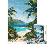 Puzzle de 1000 pièces pour Adultes représentant l'île de Con Dao au Vietnam Décoration idéale pour la Maison Jeu Pratique avec des pièces de Formes aléatoires Parfaitement emboîtables 38x26cm