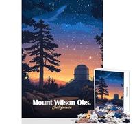 Puzzle de 1000 pièces pour Adultes représentant l'observatoire du Mont Wilson Jeu Anti-Stress pour Un échange de Cadeaux Jeu éducatif et décoratif Dimensions 38x52cm