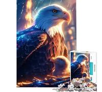 Puzzle de 1000 pièces pour Adultes représentant Un Aigle et Son Petit dans Son nid idéal pour Un Jeu éducatif et Stimulant Décoration Murale œuvre d'art à Offrir (Dimensions 38x52cm)