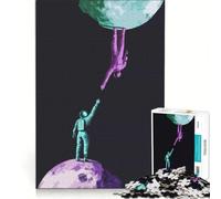 Puzzle de 1000 pièces pour Adultes, représentant Un Astronaute tendant la Main vers l'espace, Jouet éducatif, Stimulant intellectuel, Collection d'artistes, Beaux-Arts 38x52cm