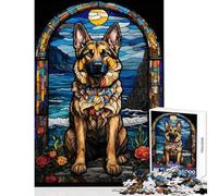Puzzle de 1000 pièces pour Adultes,représentant Un Berger Allemand,Un Jeu Anti-Stress idéal comme Cadeau d'anniversaire ou Un Jeu Impossible Pièces de Formes aléatoires Parfaitement emboîtables,