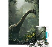 Puzzle de 1000 pièces pour Adultes représentant Un brachiosaure préhistorique Jeu éducatif et Stimulant idéal pour Les 14 Ans et Plus 38x26cm