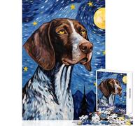 Puzzle de 1000 pièces pour Adultes représentant Un Braque Allemand à Poil Court Décoration Murale Cadeau d'anniversaire Jeu Relaxant et Anti-Stress Dimensions 38x52cm