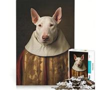 Puzzle de 1000 pièces pour Adultes, représentant Un Bull-Terrier et Le Pape Jeu Impossible, idéal pour se détendre à la Maison, Cadeau d'anniversaire ou de Voyage, 50x75cm