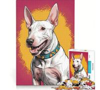 Puzzle de 1000 pièces pour Adultes représentant Un Bull-Terrier Miniature Jeu Relaxant Interaction Parent-Enfant Cadeau d'anniversaire ou de Voyage 38x52cm
