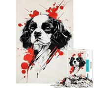 Puzzle de 1000 pièces pour Adultes représentant Un Cavalier King Charles Spaniel Jeu intellectuel et éducatif idéal pour Un Père Noël Secret (38x26cm)