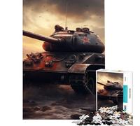 Puzzle de 1000 pièces pour Adultes représentant Un Char d'assaut Allemand de la Seconde Guerre Mondiale Jeu intellectuel Impossible à Jouer éducatif Cadeau de Noël Secret (Taille 50x75cm)