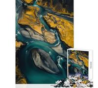 Puzzle de 1000 pièces pour Adultes représentant Un Delta glaciaire islandais Jeu éducatif et Amusant idéal pour Un défi Stimulant Dimensions 50x75cm