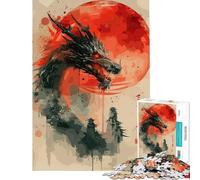 Puzzle de 1000 pièces pour Adultes représentant Un Dragon Chinois idéal pour Un Jeu éducatif Stimulant Une véritable œuvre d'art Un Cadeau Parfait pour Les Amateurs de Jeux (Dimensions 50x75cm)
