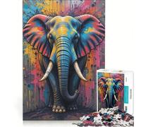 Puzzle de 1000 pièces pour Adultes, représentant Un éléphant majestueux, Un Jeu Impossible à réaliser, idéal pour Une Interaction Parent-Enfant, et incluant Une liste de souhaits avec Le Père Noël