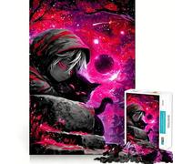 Puzzle de 1000 pièces pour Adultes représentant Un garçon d'anime avec Un Chat dans Un Paysage Fantastique Jeu de logique,découpe de précision,Bords Lisses, pour Les réunions de Famille