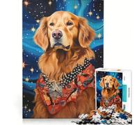 Puzzle de 1000 pièces pour Adultes, représentant Un Golden Retriever, à Monter soi-même, pour améliorer sa mémoire, Cadeau Original pour Un Anniversaire ou Noël 38x26cm