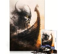 Puzzle de 1000 pièces pour Adultes représentant Un Guerrier Viking et Son Navire Idéal pour développer la logique, se détendre et créer Un Joli Cadeau de Noël (38x52cm)