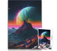 Puzzle de 1000 pièces pour Adultes, représentant Un Homme Debout sur Une Montagne Jeu Manuel et éducatif, idéal comme Cadeau d'anniversaire Dimensions : 50x75cm
