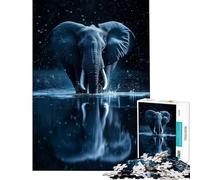 Puzzle de 1000 pièces pour Adultes représentant Un Magnifique éléphant Magique Jeu éducatif et Stimulant idéal comme Cadeau pour Les activités familiales (Dimensions 75x50cm)