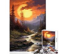 Puzzle de 1000 pièces pour Adultes représentant Un Magnifique Paysage Naturel Décoration intérieure Jouet œuvre d'art Cadeau Jeu Familial Pièces de Formes aléatoires Parfaitement emboîtables 38x26cm