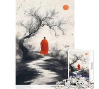 Puzzle de 1000 pièces pour Adultes représentant Un Moine en Chemin à décorer au Mur Idéal comme Cadeau ou pour Les Amateurs de Jeux Jeu Pratique liste de souhaits avec Le Père Noël Dimensions 38x52cm