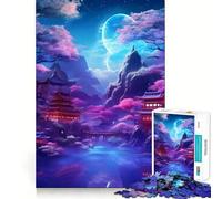 Puzzle de 1000 pièces pour Adultes, représentant Un néon Japonais, Un défi intellectuel Stimulant et Amusant à Partager, Une découpe de qualité et Un Cadeau Exquis (38x52cm)