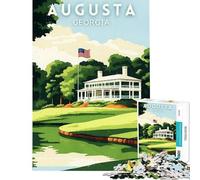 Puzzle de 1000 pièces pour Adultes représentant Un Parcours de Golf à Augusta en Géorgie Jeu éducatif et addictif pour développer la Patience Idée Cadeau et décoration intérieure (38x52cm)