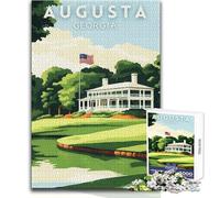 Puzzle de 1000 pièces pour Adultes,représentant Un Parcours de Golf à Augusta,en Géorgie Un Casse-tête Amusant et Original pour Toute la Famille,idéal pour décorer Un Mur Dimensions : 50x75cm
